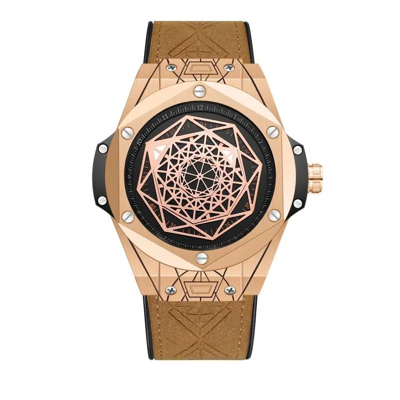 Orologio meccanico automatico sportivo luminoso con cinturino in Silicone da uomo alla moda creativo alla moda