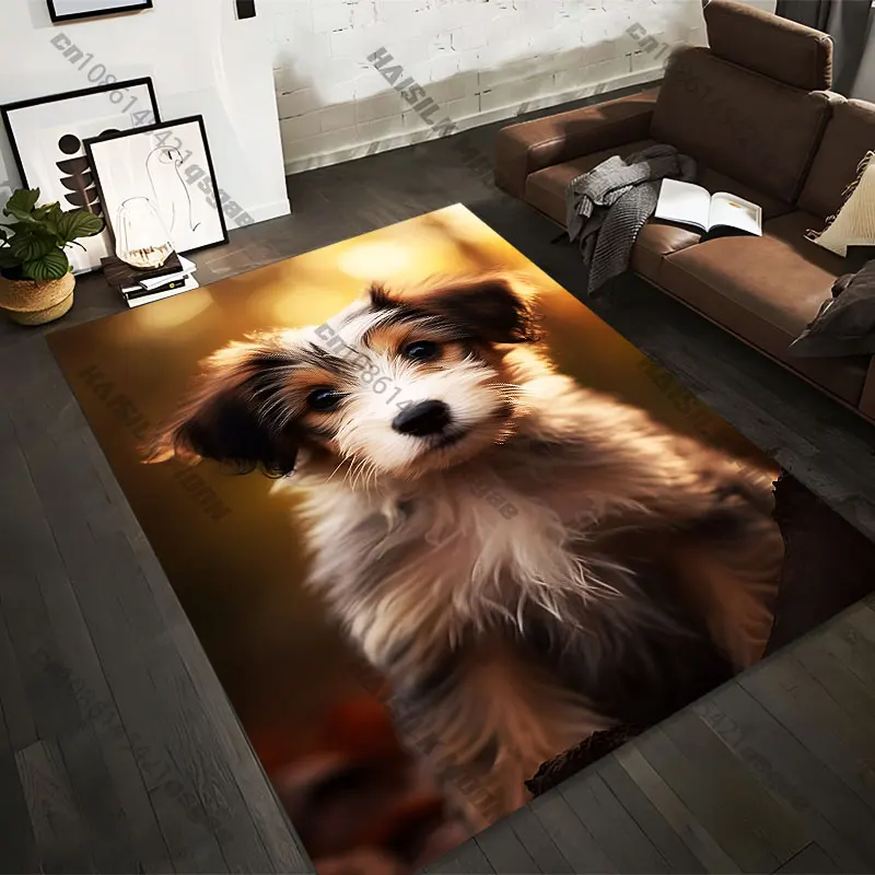 21 Sizes Adorable puppy in natural setting Printed Area Rugs for Adult Yoga Mats Living Room Decor Personalized Doormat