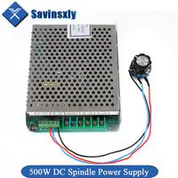 500W DC Spindle Power Supply 220V/110V with Speed Control Mach3 Adjustable Switching Power Supply Governor for CNC Spindle Motor