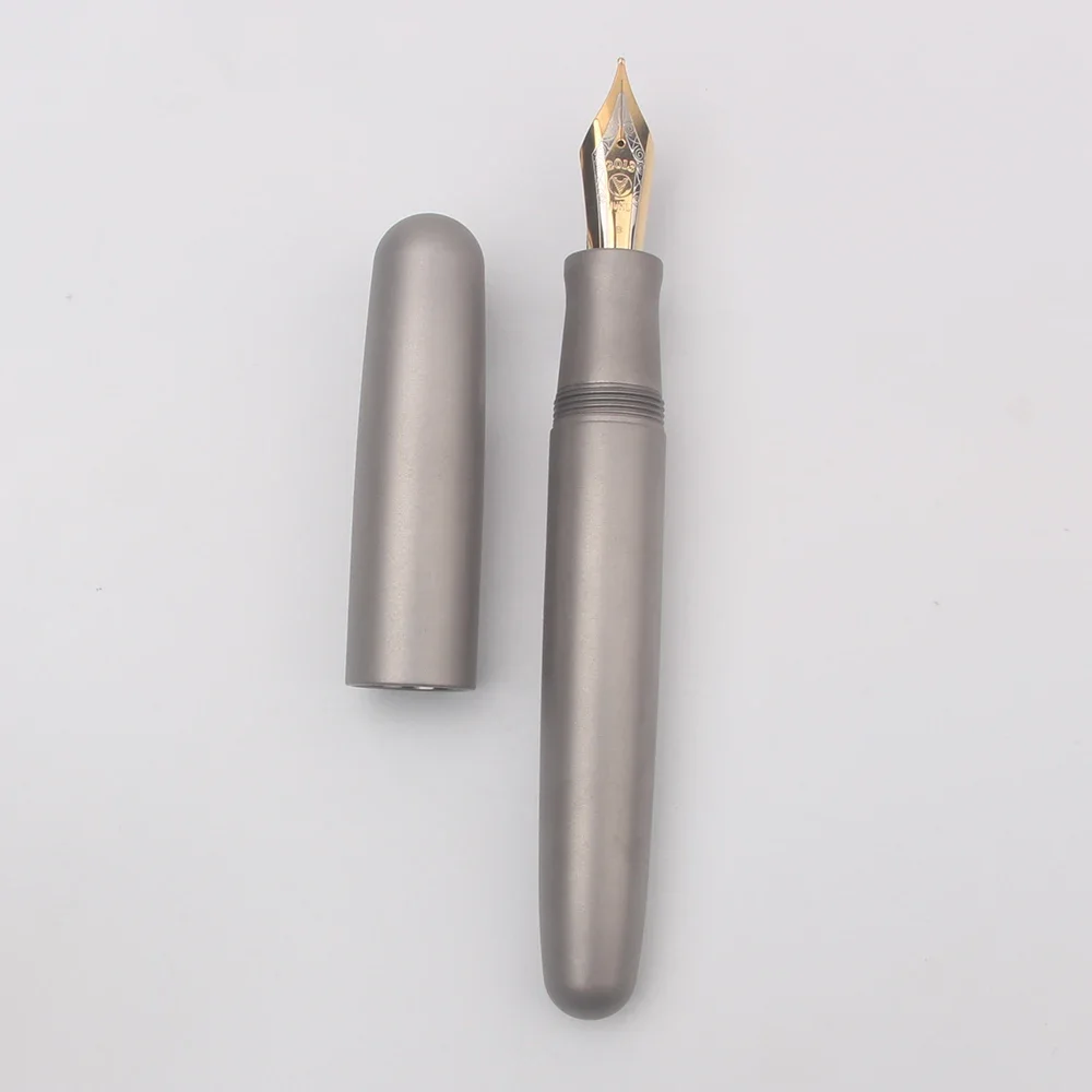 

New Wingsung / Jinhao Titanium Fountain Pen NO.8 NO.9 F/M/B Nib Luxury Smooth Writing Ink Pen Premium Office Stationery Gift