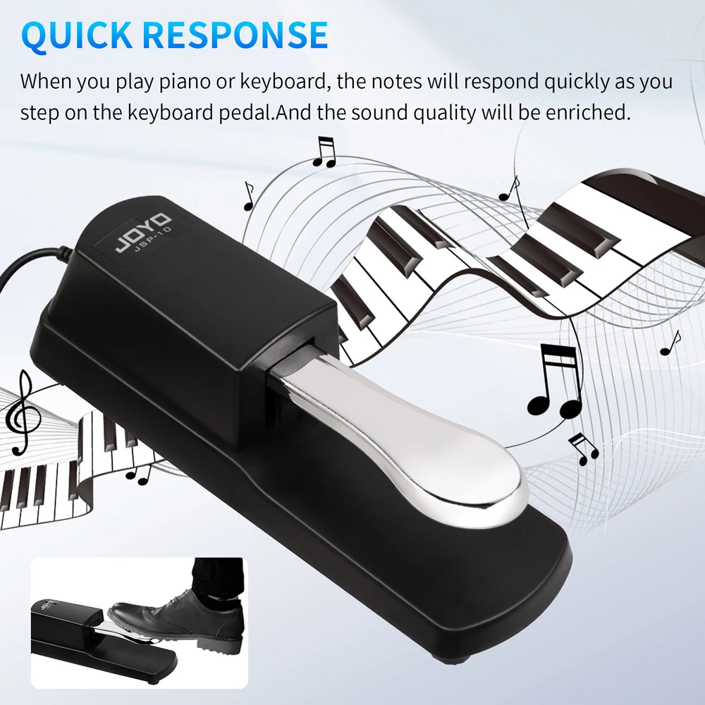 JOYO JSP-10 Piano Sustain Damper Pedal MIDI Keyboard Synth Sustain Pedal with Polarity Switch Musical Instrument Accessories view 4