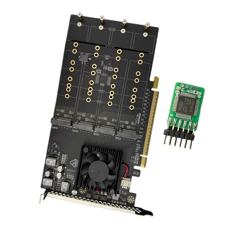 

Split-Free Plx8749 Drive-Free Pcie Adapter Card U.2 SSD GPU Expansion,With Modules