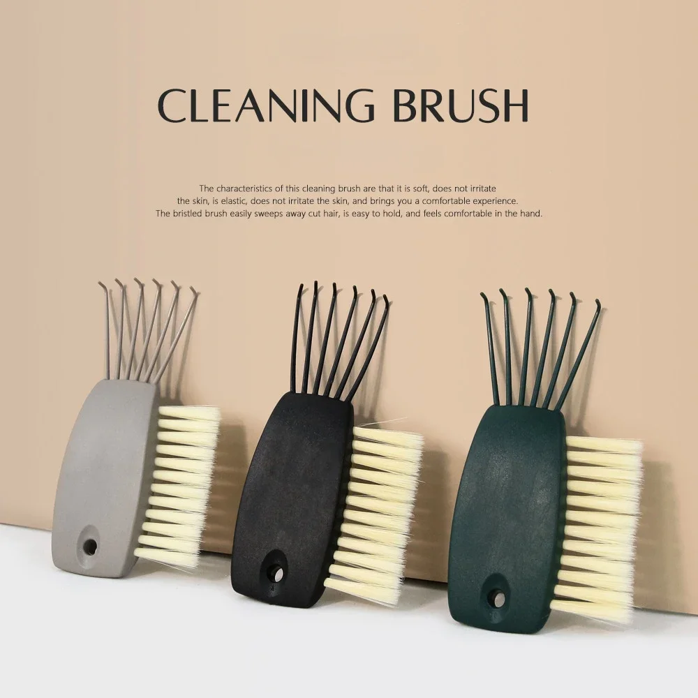 2 In 1 Hair Brush Cleaner Mini Dirt Remover Home Travel Salon Rake Embedded Comb Cleaning Brush Hair Dust Cleaning Tool