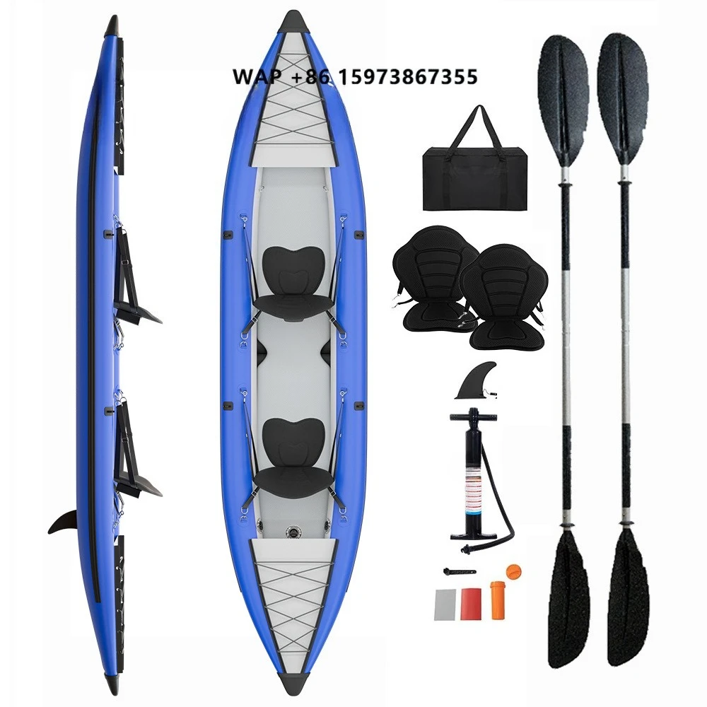 Wholesale Customized Brand PVC with Drop Stitch Floor Lightweight Portable Touring Inflatable Canoe Inflatable Kayak