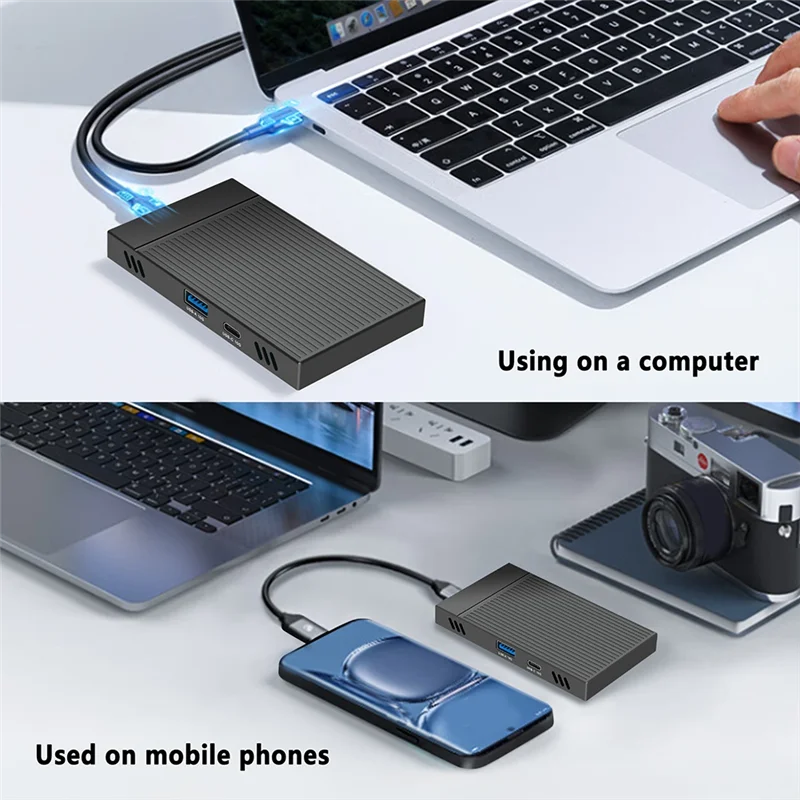 

AC57-M.2 Nvme SSD Docking Station 10Gbps, Dual-Bay Aluminum Hard Drive Case For PC And Laptop
