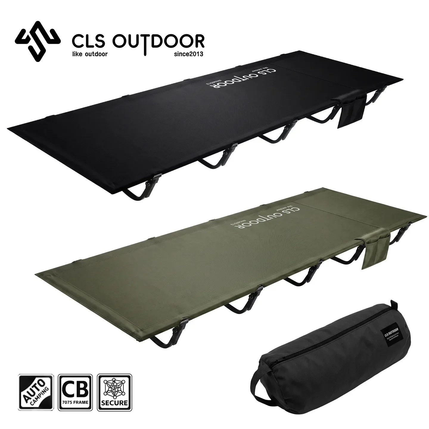 2026 Portable Outdoor Camping Bed Folding Single Leisure Fishing Caravan Home Garden Lightweight 7075 Aluminum Alloy