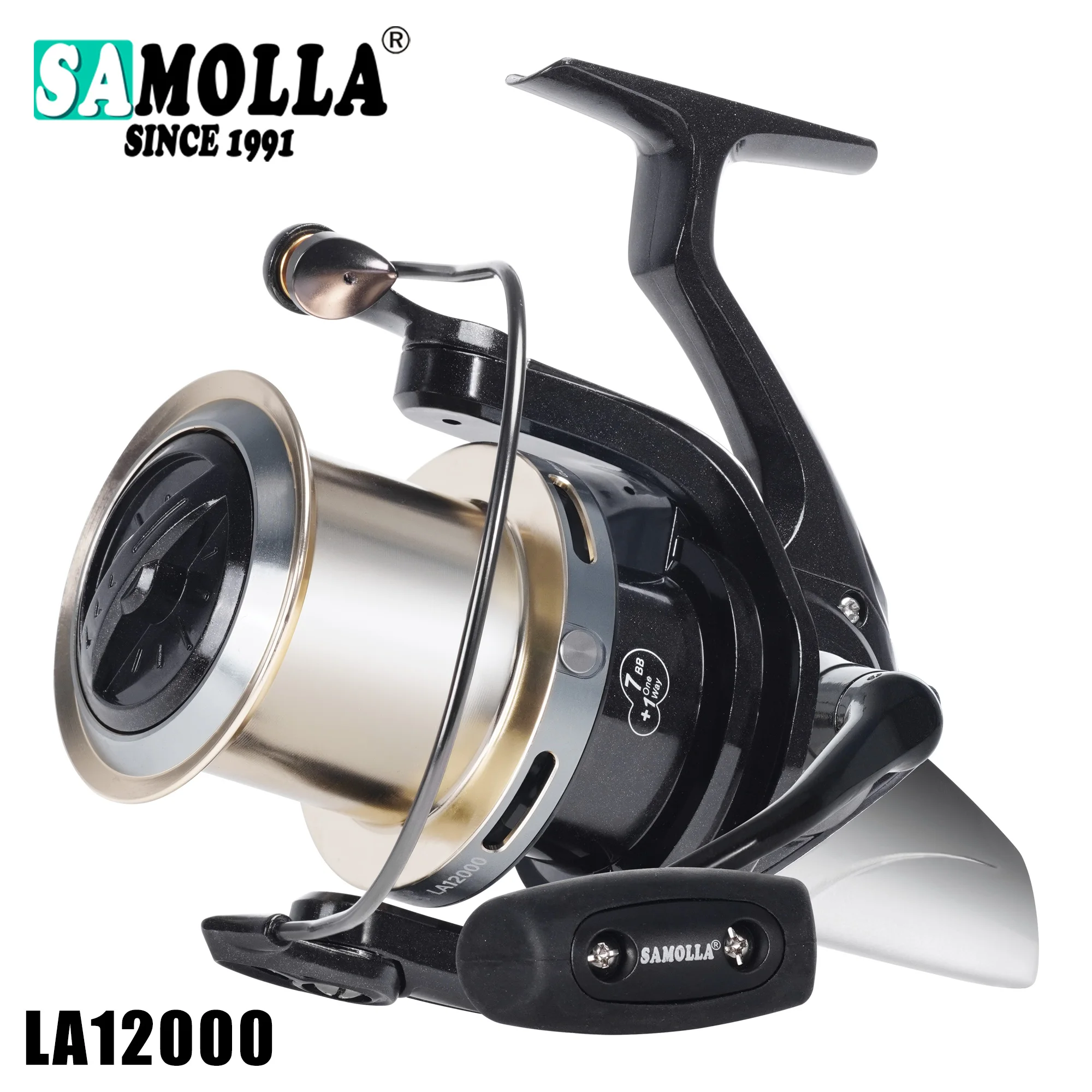 SAMOLLA Spinning Visserij-reel Hoge Snelheid 4.1:1 20KG Max Drag Zee Boot Vis Spoel Trolling Surf Grote Metalen Spoel Moulinet Peche