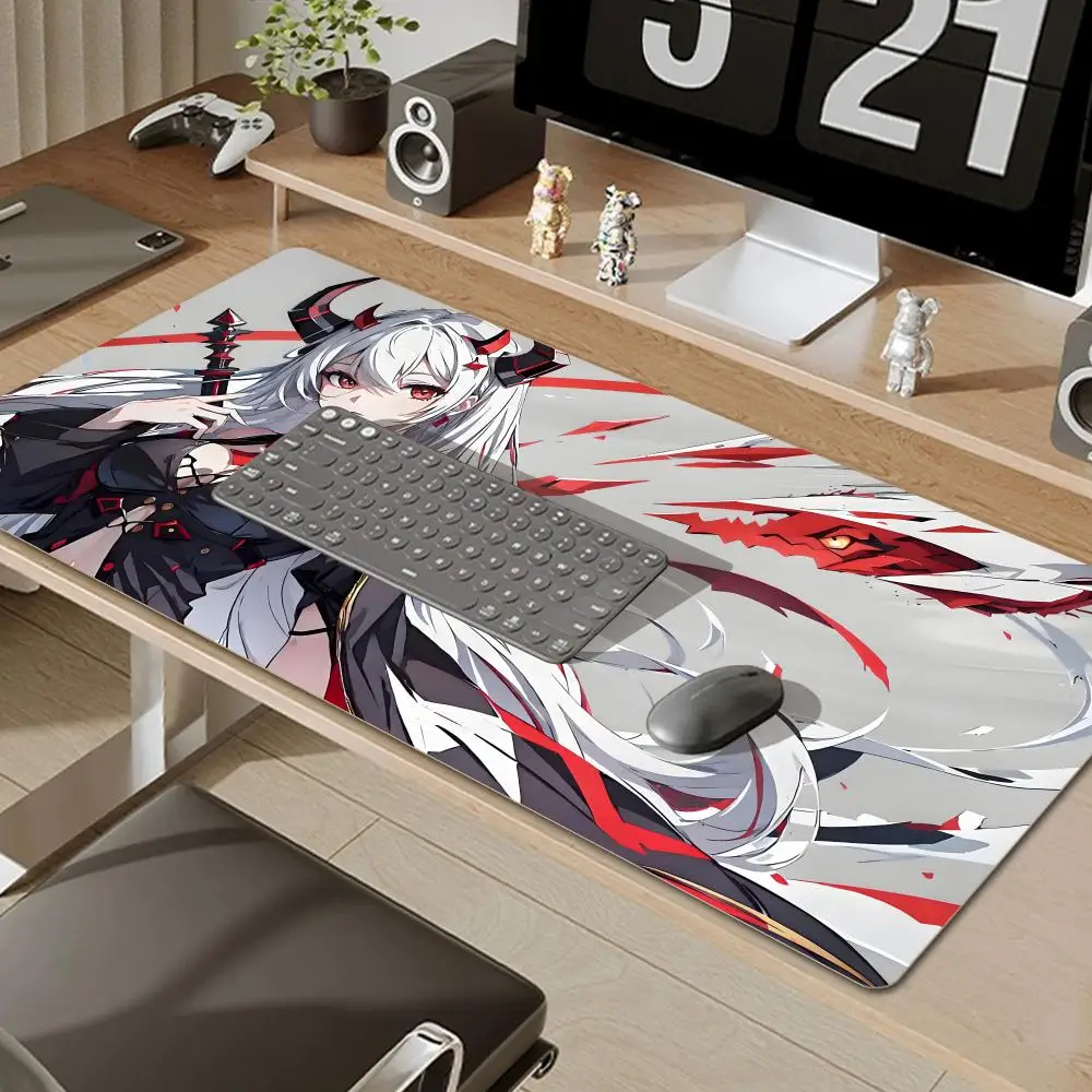 Alfombrilla de ratón para juegos EISA P047S de Anime, superficie lisa de Lycra, Base de goma antideslizante, resistente a derrames, duradera, diseño de 4mm de grosor