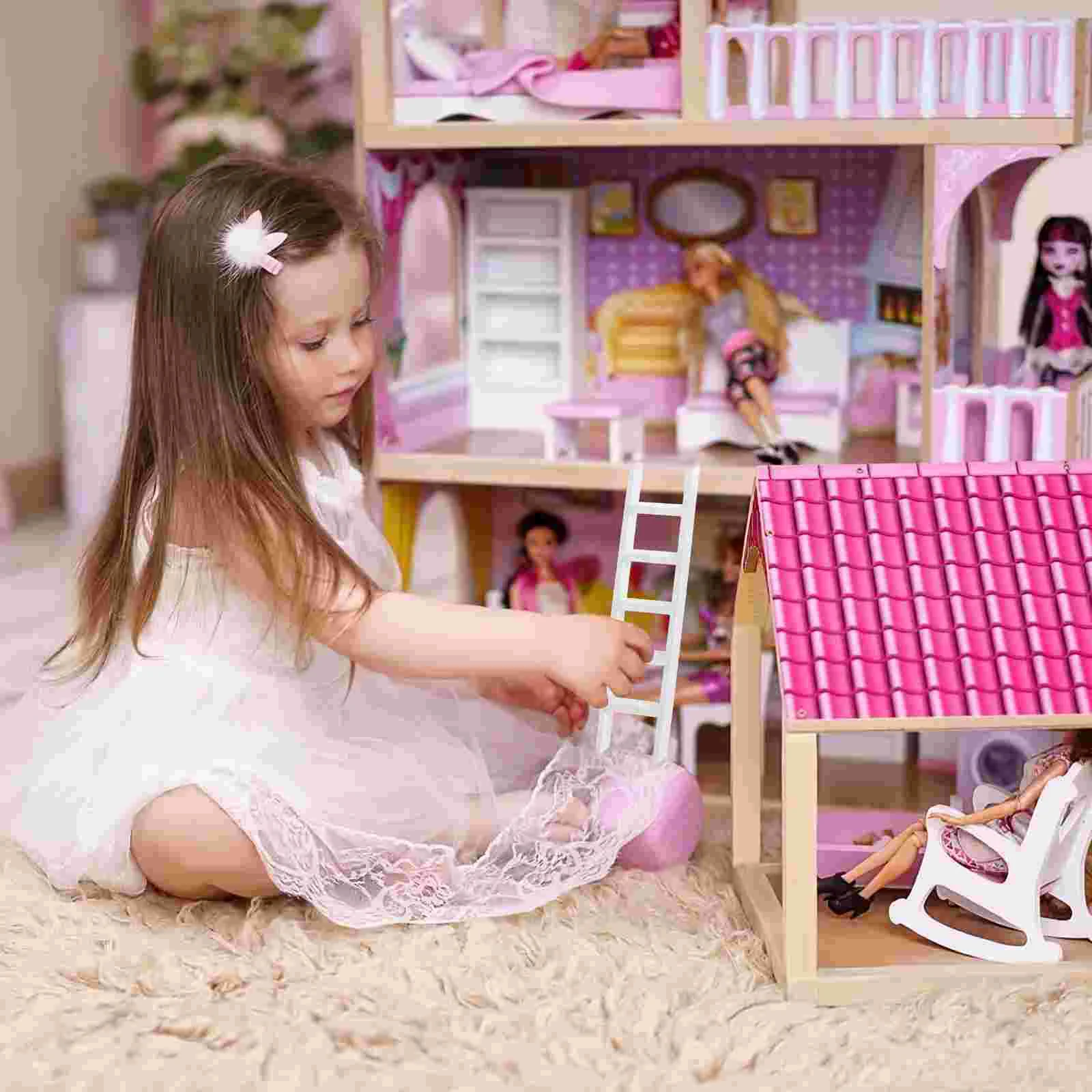 Ornement en bois de maison de mini courses, jouets pour enfants, fournitures de décorations d'échelle, meubles