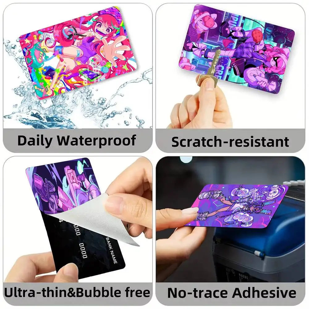 Dessert Demon Girl Credit Card HD Stickers Small Chip Waterproof Sticker Game Card Decal Gift