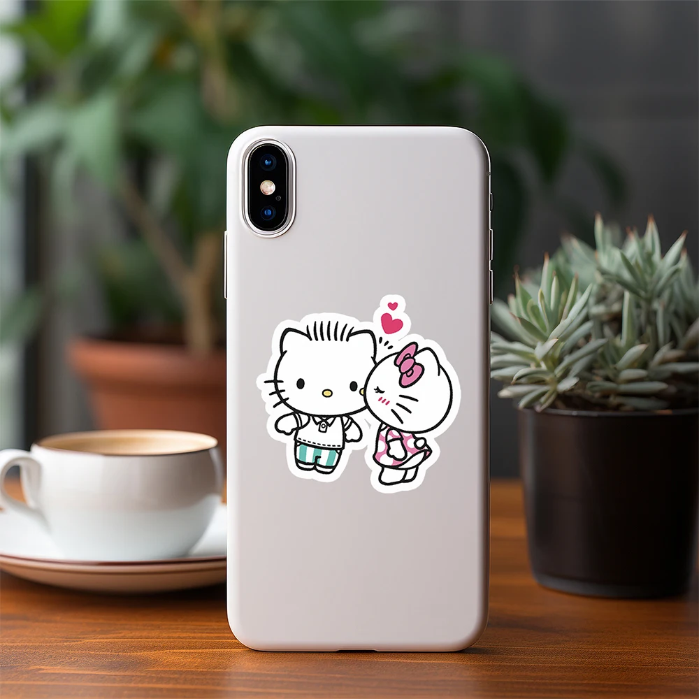 10/30/50pcs Kawaii Anime Hello Kitty Adesivi Carino Sanrio Del Fumetto Per Bambini Decalcomanie Giocattolo di Cancelleria Del Computer Portatile Del Telefono Chitarra adesivo imballaggio