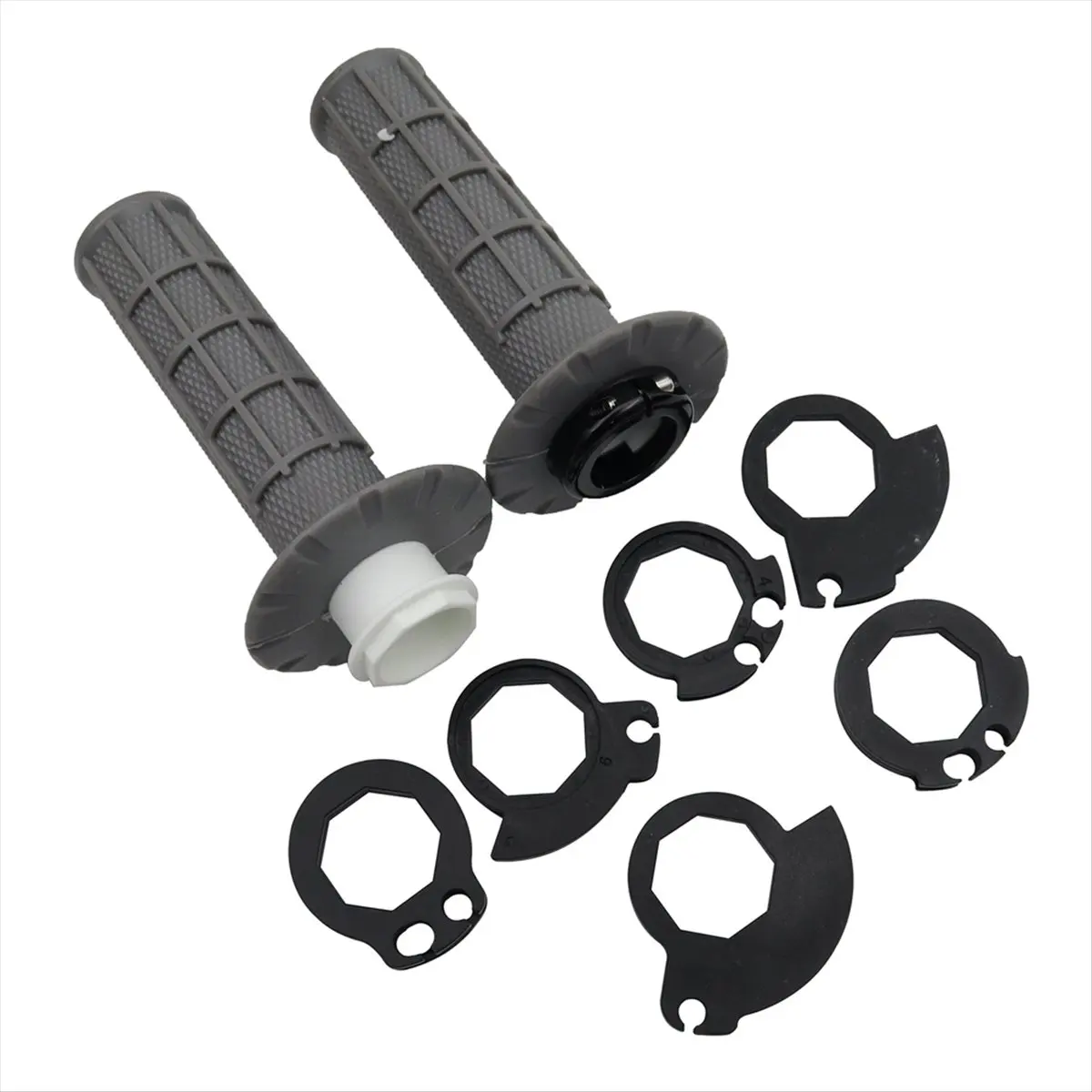 A23Z Non Slip Lock-on Grips Handle, Universal Motorcycle Handlebar Grips with The Snap-in Cam, Dirt Pit Bike HandGrip Grey