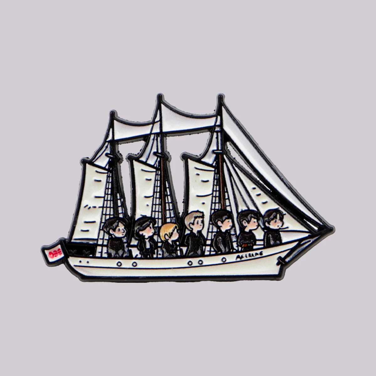 Schiff-Emaille-Pin, Musikliebhaber-Brosche, Anstecknadeln, Abzeichen für Rucksack, Kleidung, Accessoires, Modeschmuck, Geschenke für Freunde
