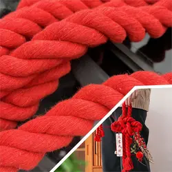 Cotton Cord Thick Twisted Rope Handmade Accessories Decorative DIY Craft Decoration Rope Cotton Cord for Bag Drawstring Belt