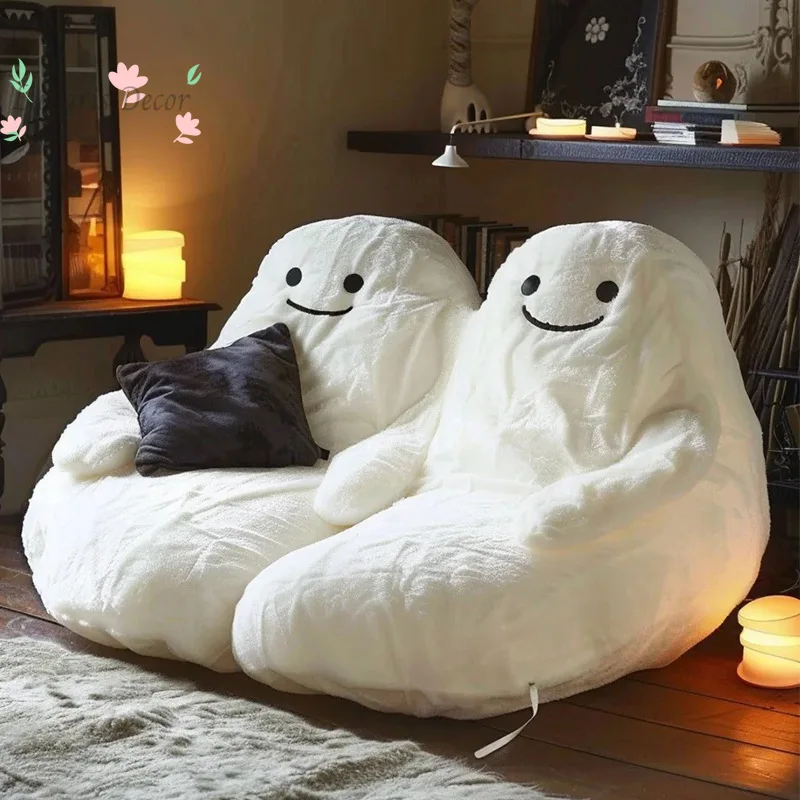 Castle ghost cream wind Internet celebrity lazy sofa bedroom living room leisure single sofa reclining single chair