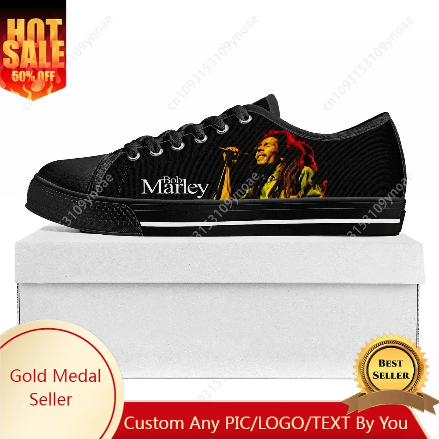 

Reggae Rock Music Star Bob Marley Low Top High Quality Sneakers Mens Womens Teenager Canvas Sneaker Couple Shoes Shoe