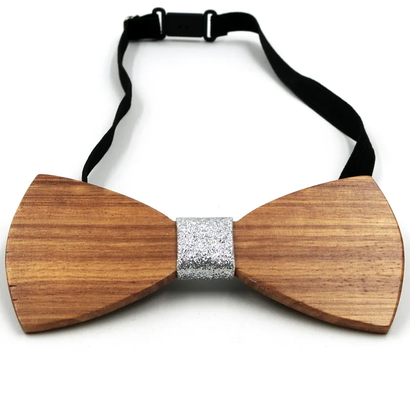 Papillon ultraleggero in legno di zebrato - Accessorio in legno ecologico fatto a mano per uomo e donna |   Regalo di nozze casual aziendale