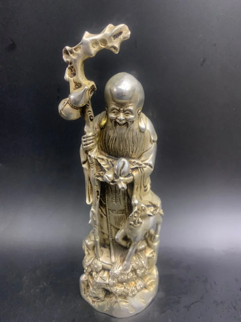 

Chinese Collectible the god of longevity Statue decor Feng Shui Wealth Auspicious Statue Home Desktop Decor crafts