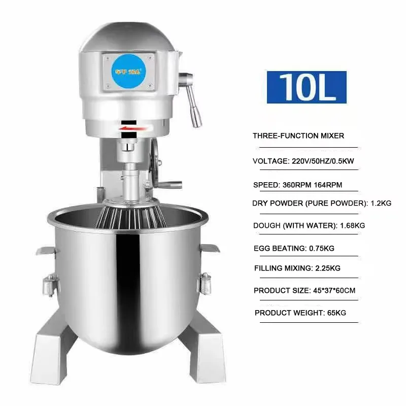 Household Low Noise 10l Multifunctional Stand Food Dough Cake Mixer With Juicer Blender,Meat Grinder