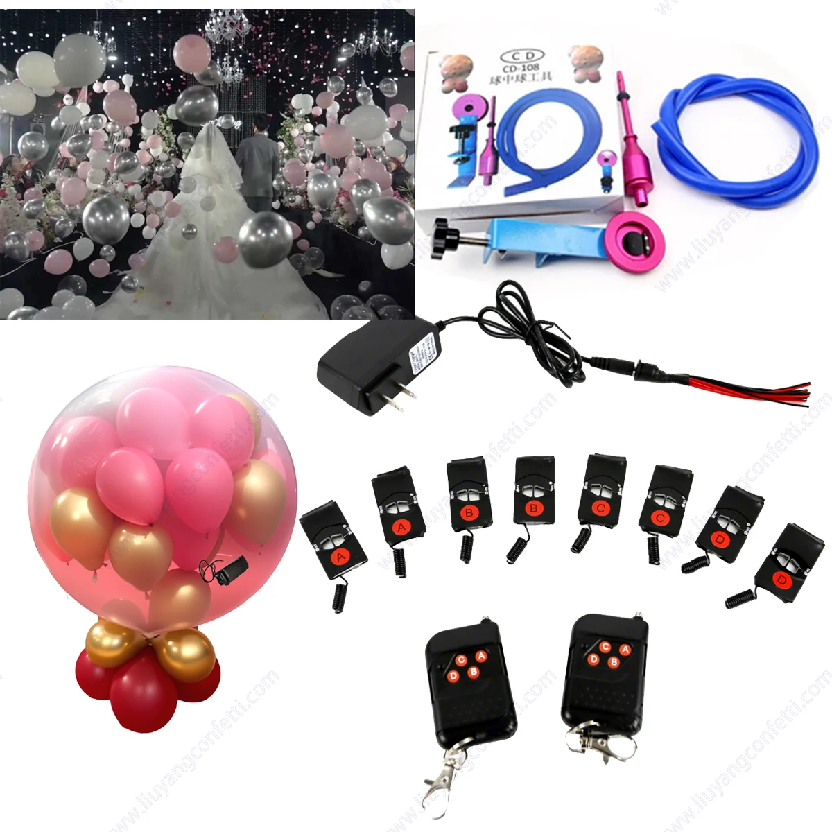 Remote Control Balloon Blast Machine Ci9 Stuffing Machine Bride Wedding Decoration Halloween Marriage First Dance Party Ceremony - Image 2
