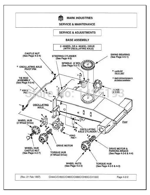 Manuale dell'officina Mark Lift e manuali delle parti