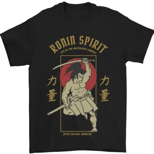 Ronin Spirit Samurai Japan Japanese Mens T-Shirt 100% Cotton