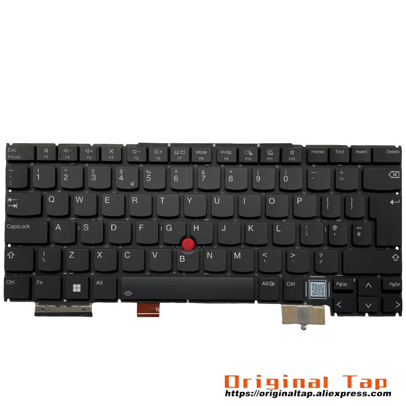 UK English Backlit Keyboard for Lenovo Thinkpad X1 Carbon Gen 12 th SN21K90086 SN21K90027