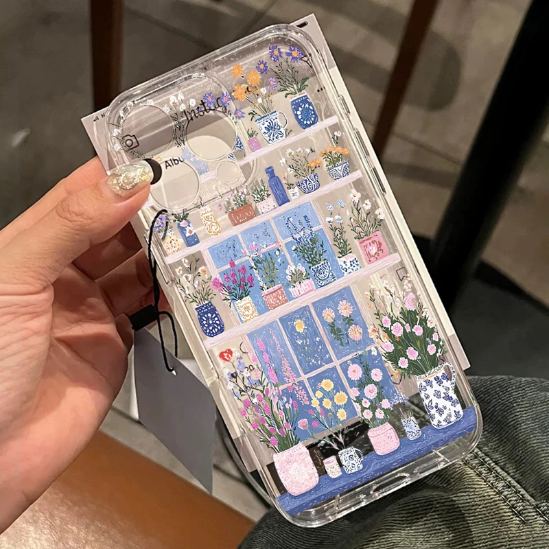 Kreatives Bücherregal-Muster Transparente Handyhülle für iPhone 15 Pro Max 16 13 17 14 ProMax 12 11 Plus 7 8 XS XR Klare Schutzhülle – Detail 3