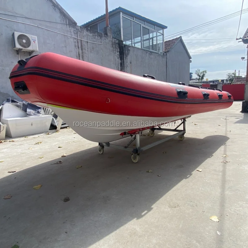 RIB HYPALON قوارب إنقاذ صيد صلبة قابلة للنفخ من الألياف الزجاجية والألومنيوم