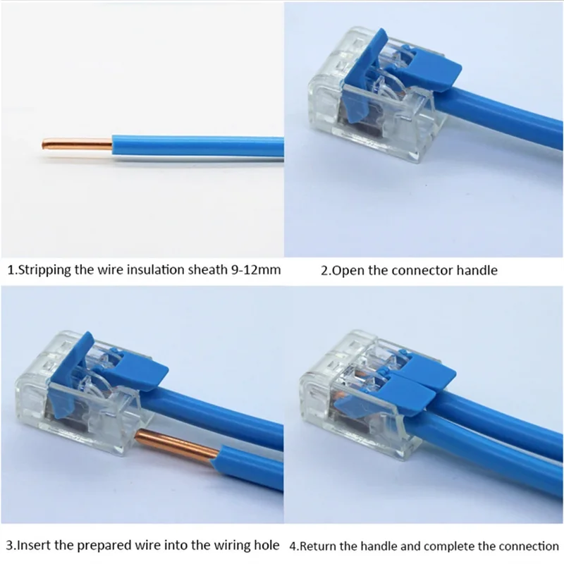 75Pcs Box Electrical Lever Wire Connectors 2 Pin 3 Pin 5 Pin Electric Cable Clamp Mini Quick Wire Terminal Push-in Connector image 6