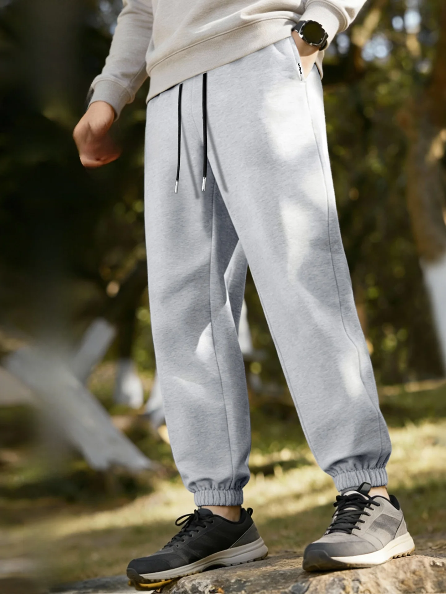 

Heavyweight eepskin Fce Lined Outdoor Warm Casual Trousers for Men Winter Thiened Leisure Pants