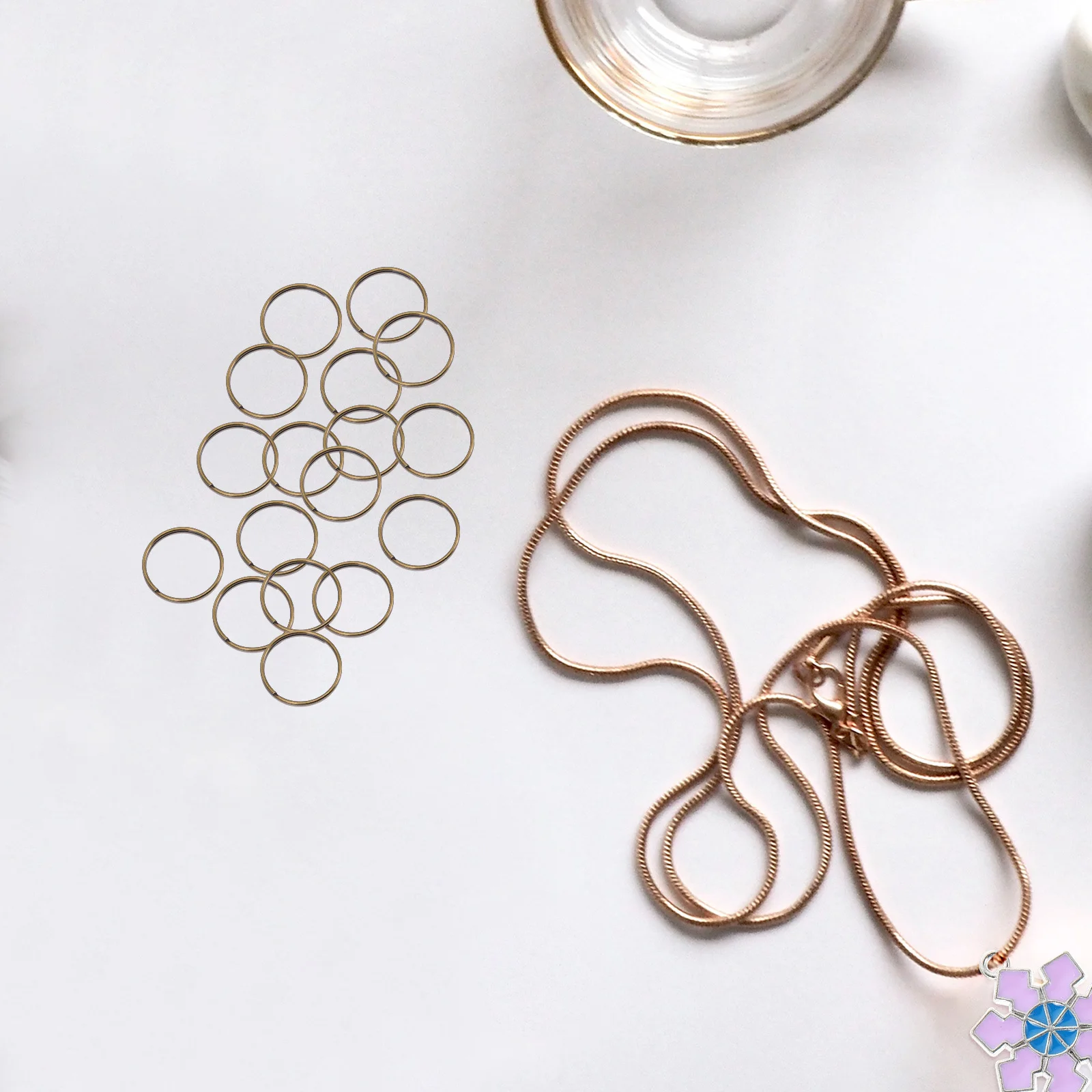 

300Pcs Stainless Steel Chandelier Connection Ring DIY Crystal Pendant Lamp Accessory High Strength Heat Cold Resistant