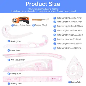 10 best sales مجموعة مسطرة خياطة - №7