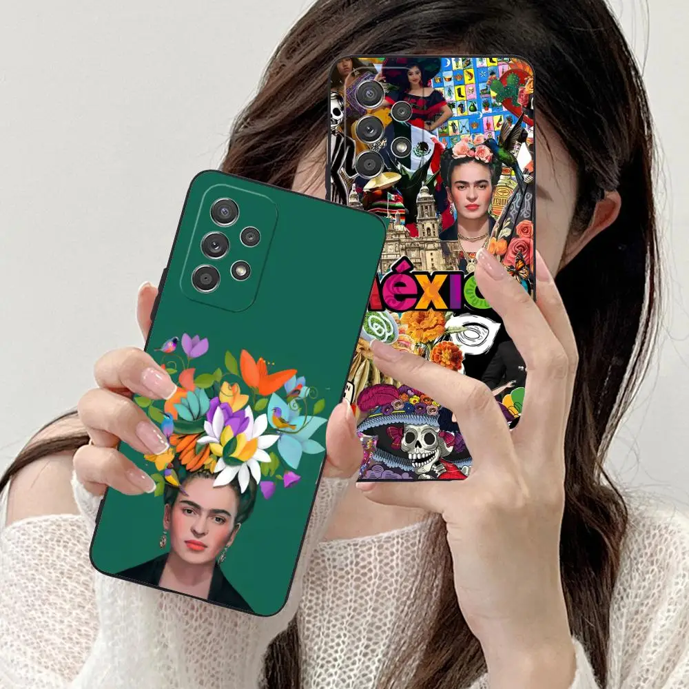 Fashion Kahlo Matte TPU Mobile Phone Case for Samsung Galaxy A56 55 54 53 52 51 36 35 34 23 16 15 5G Colorful Cover
