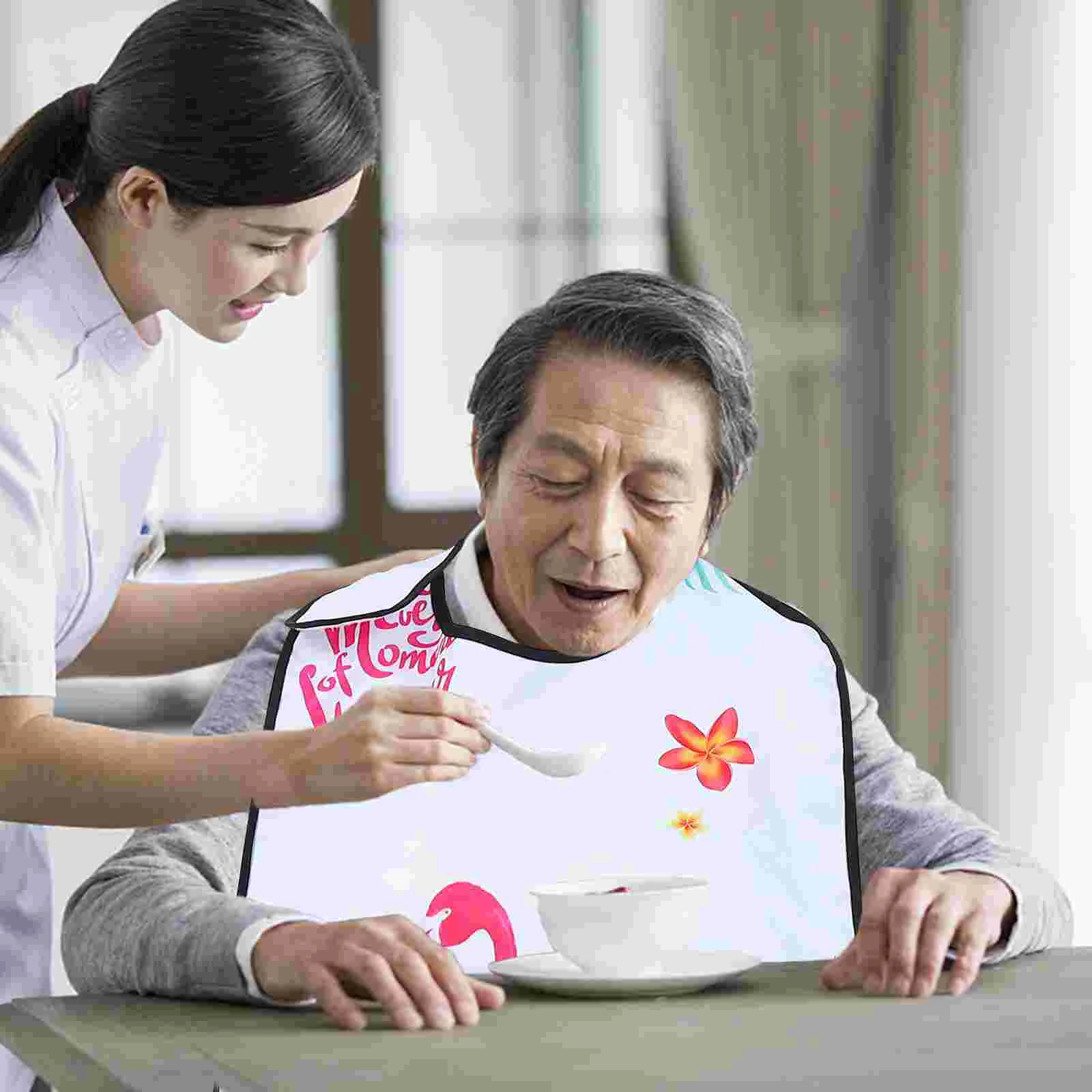 Bibs Adult Apron Mealtime Senior Protector Eating Forbib Cloth Adults Washable Clothes Nursing Patientfeeding Elderly