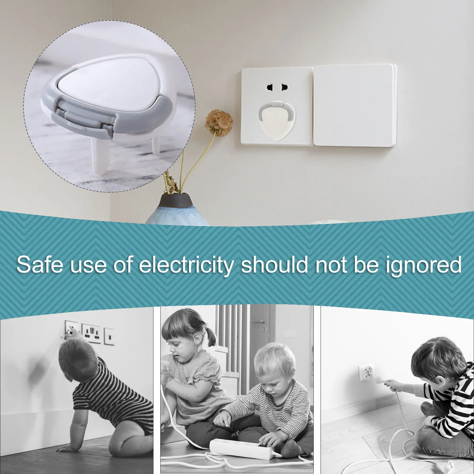 

24Pcs Baby Socket Covers Child Proof Insulation Plug Covers Socket Protector Plug Guard Safety Cover Insulation Outlet Cover