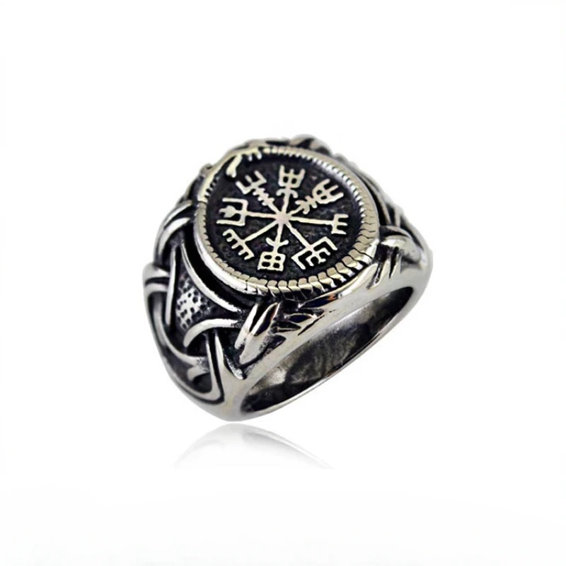 

Viking Totem Snowflake Jewelry, Stainless Steel Rings for Men's Sizes 7-13