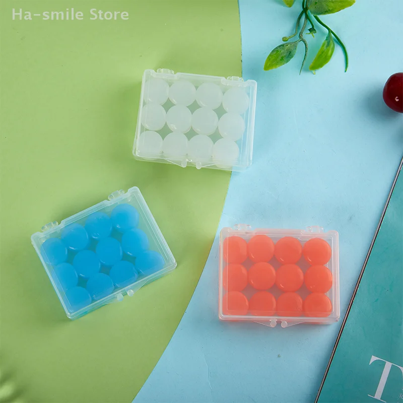 12 قطعة الأذن التوصيل سيليكون قابلة لإعادة الاستخدام سيليكون الشمع سدادات السباحة سدادات قابلة للتشكيل الحد من الضوضاء إلغاء حماية النوم #3