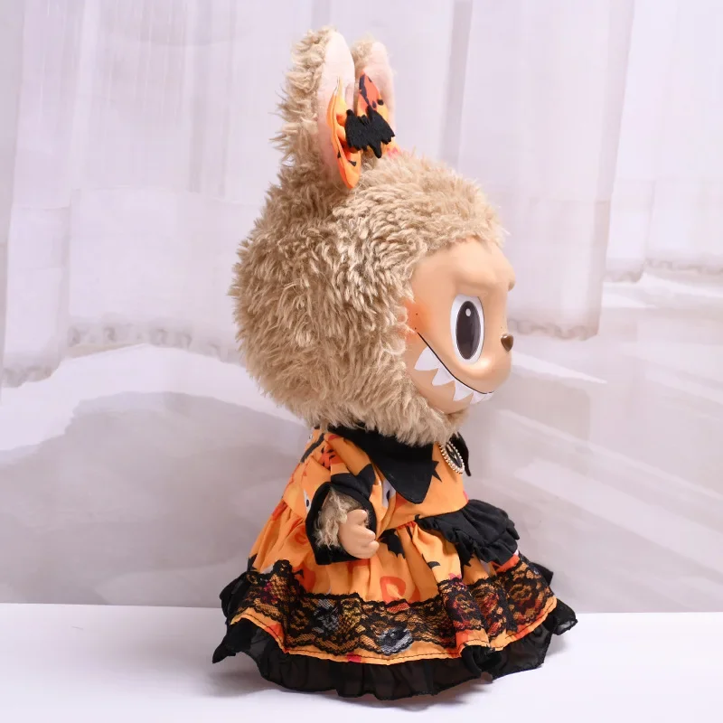Nieuw Voor 38Cm Labubu Jurk Halloween Pluche Pop Kleding Set Voor Korea Kpop Exo Labubu I II Idol Poppen accessoires Leuke Zachte