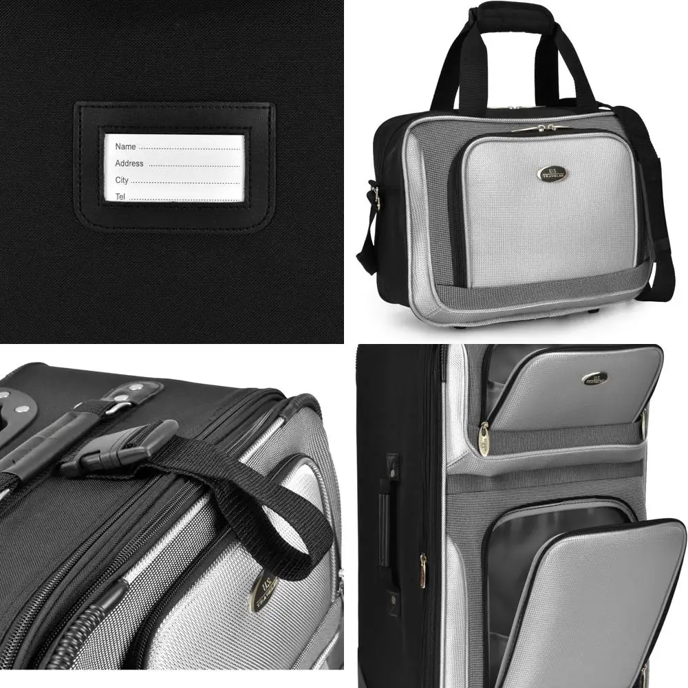 New York Traveler 4-Piece Gray Expandable Luggage Set