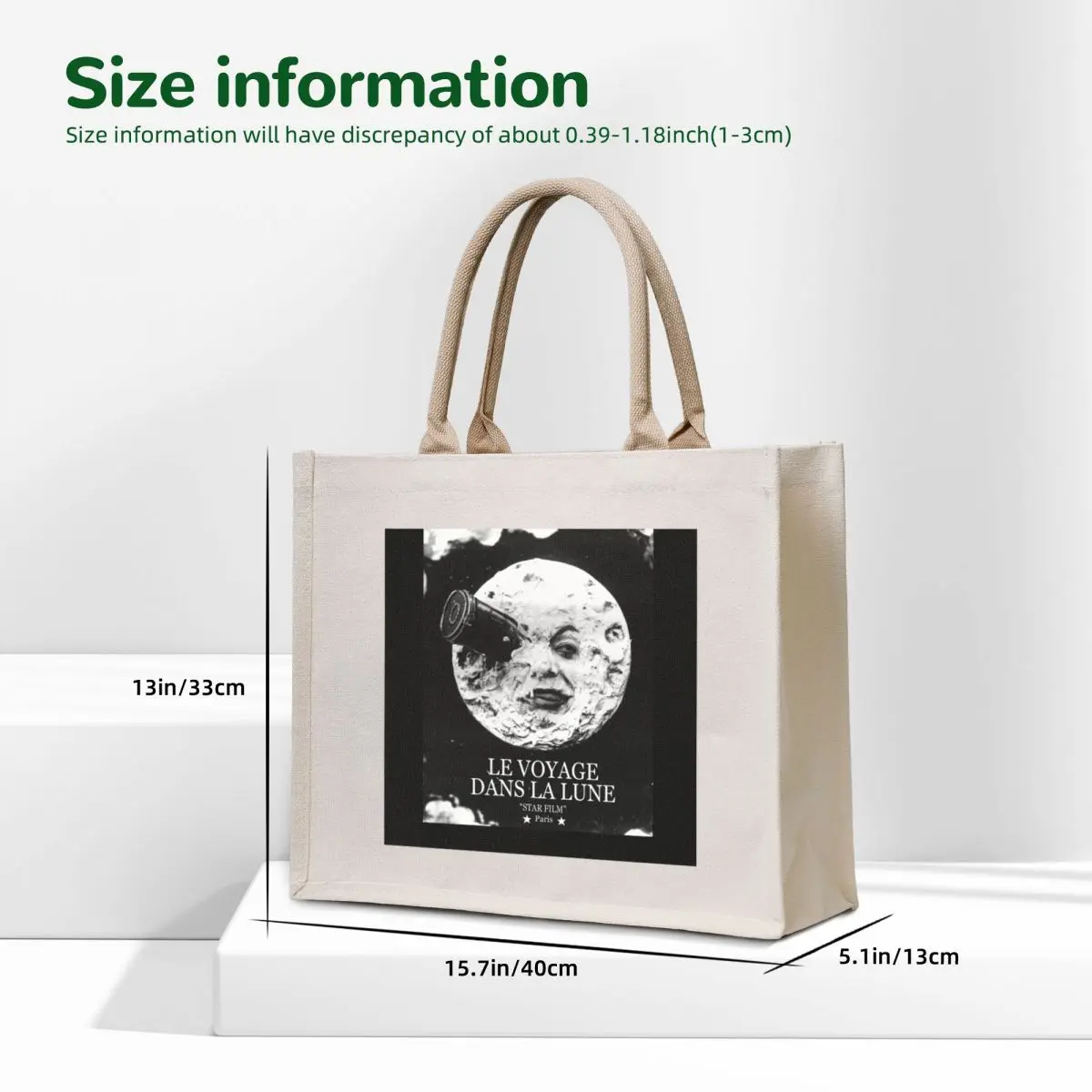 A Trip to the Moon (Le Voyage Dans La Lune) Tote Bag personalized tote bag tote bags men Lady bag Lady bags