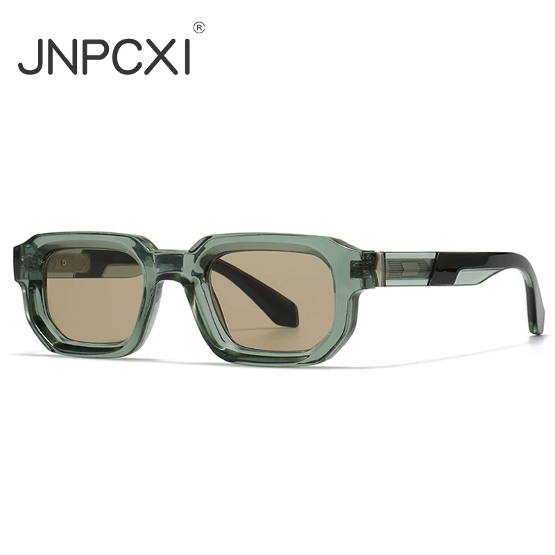 JNPCXI Fashion Rivets Decoration Sunglasses For Women Men Brand New Square Gradient Shades UV400 Eyewear Sun Glasses