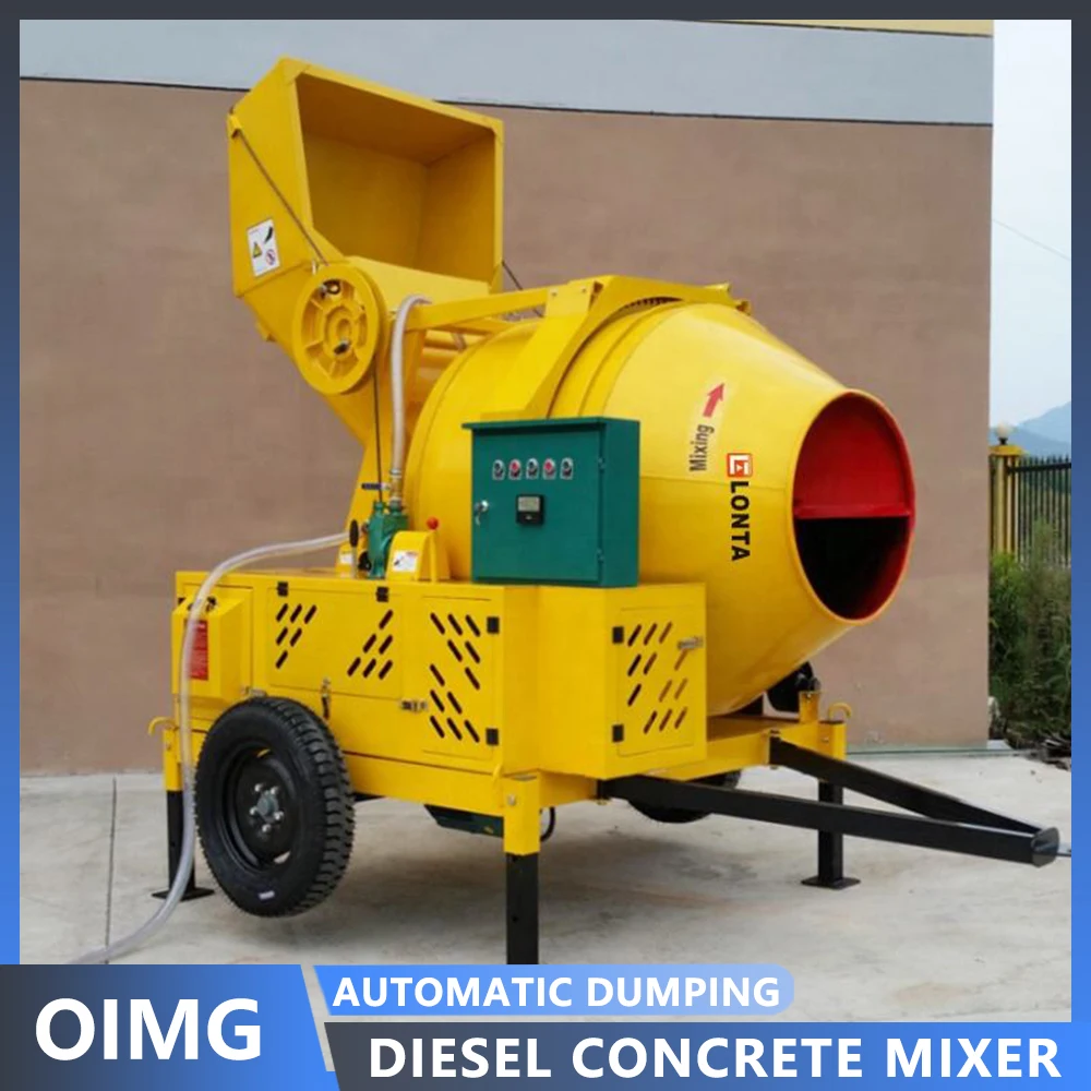 

Concrete Mixer Diesel Engine Automatic Dumping 2m³ Drum Type Engineering Construction Machinery Diesel Concrete Mixer