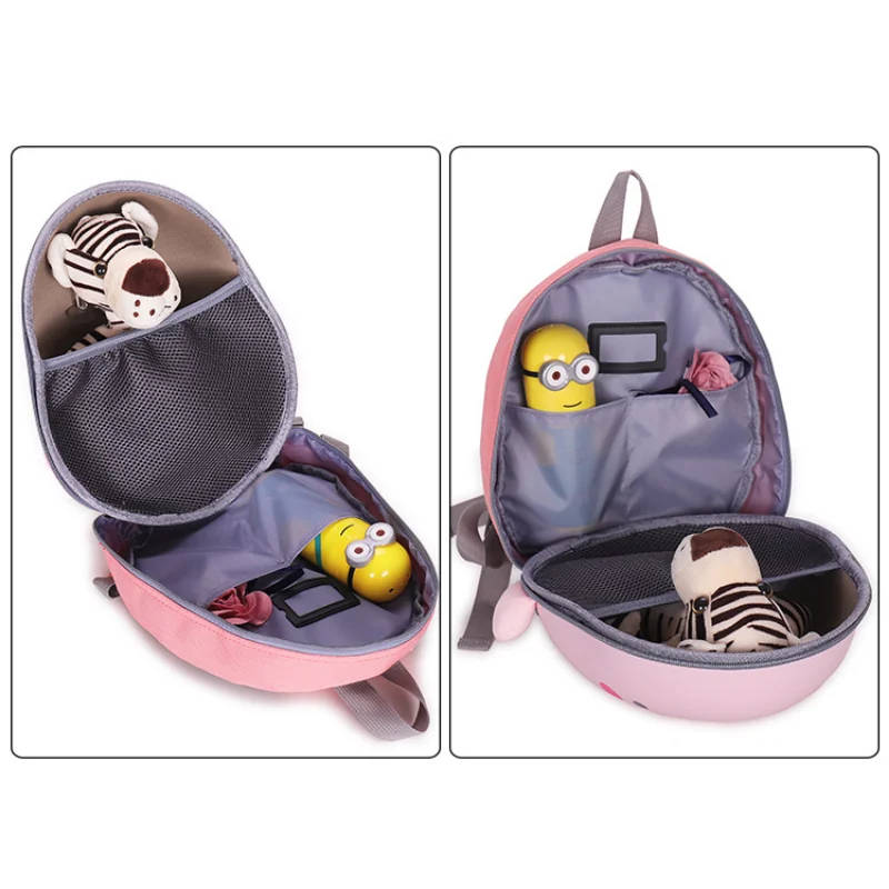 Children's School Bag Kindergarten Waterproof Student Backpacks Early Education Printed Eggshell Cartoon Backpack Anti-lost Bag