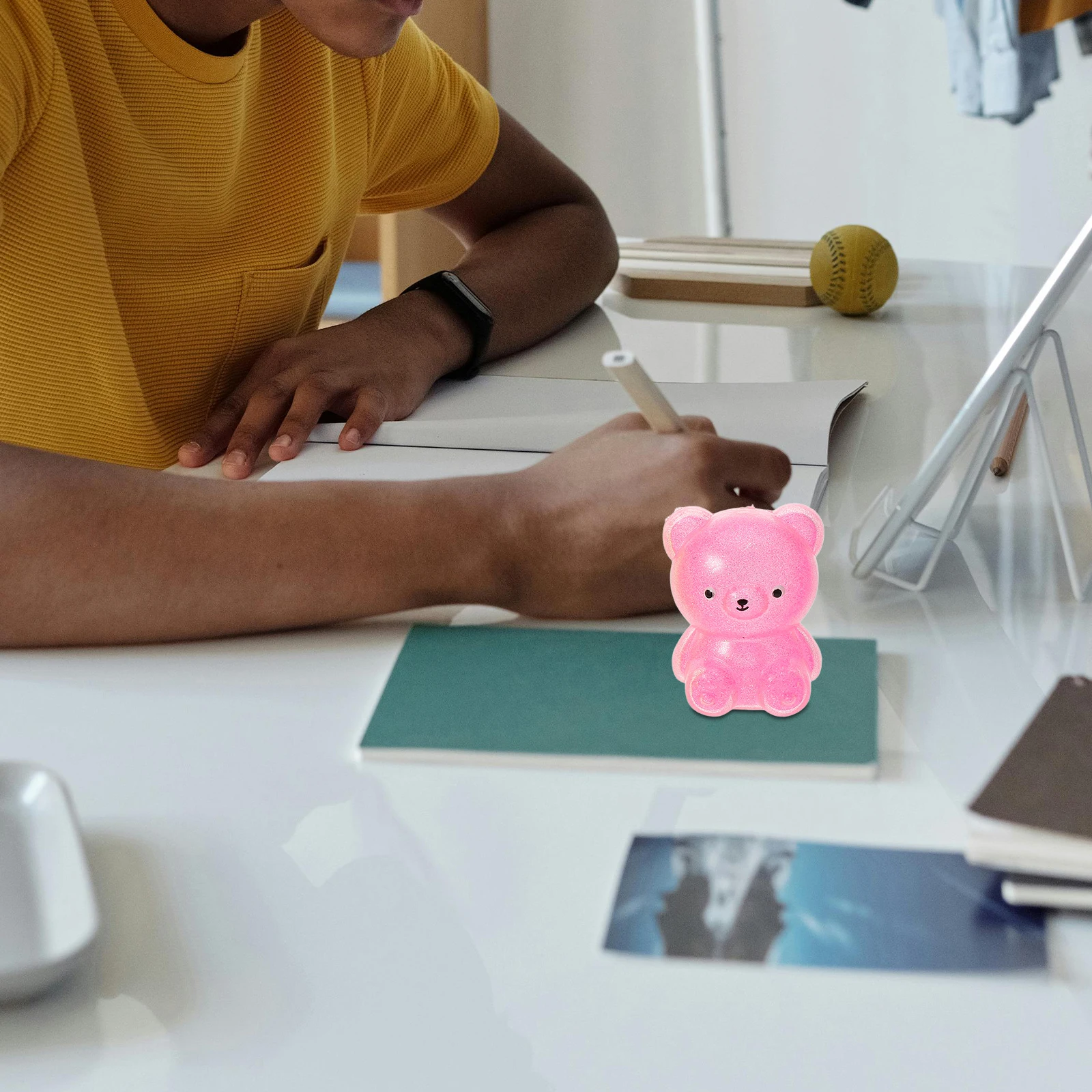 

4Pcs Bear Squeeze Stress Relief Cute Bear Shape Elastic Stretchy Fidget Stressrelief Household Party Favor Stress Relief Toys