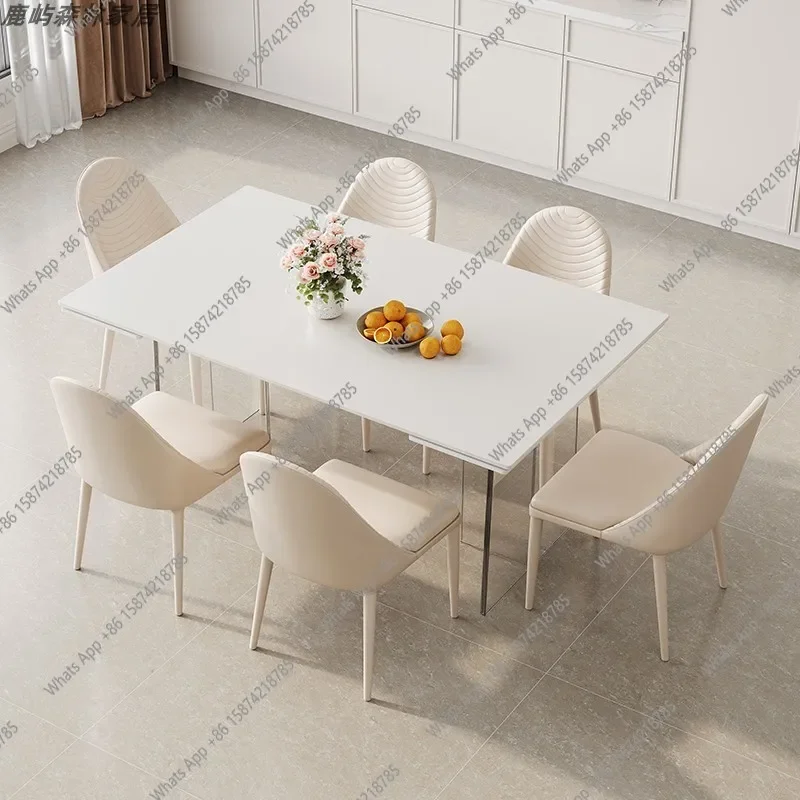 

SS Extendable Mobile Dining Table Restaurant Kitchen Luxury Table Modern Living Room Designer Writing Poker Muebles Home Furnitu