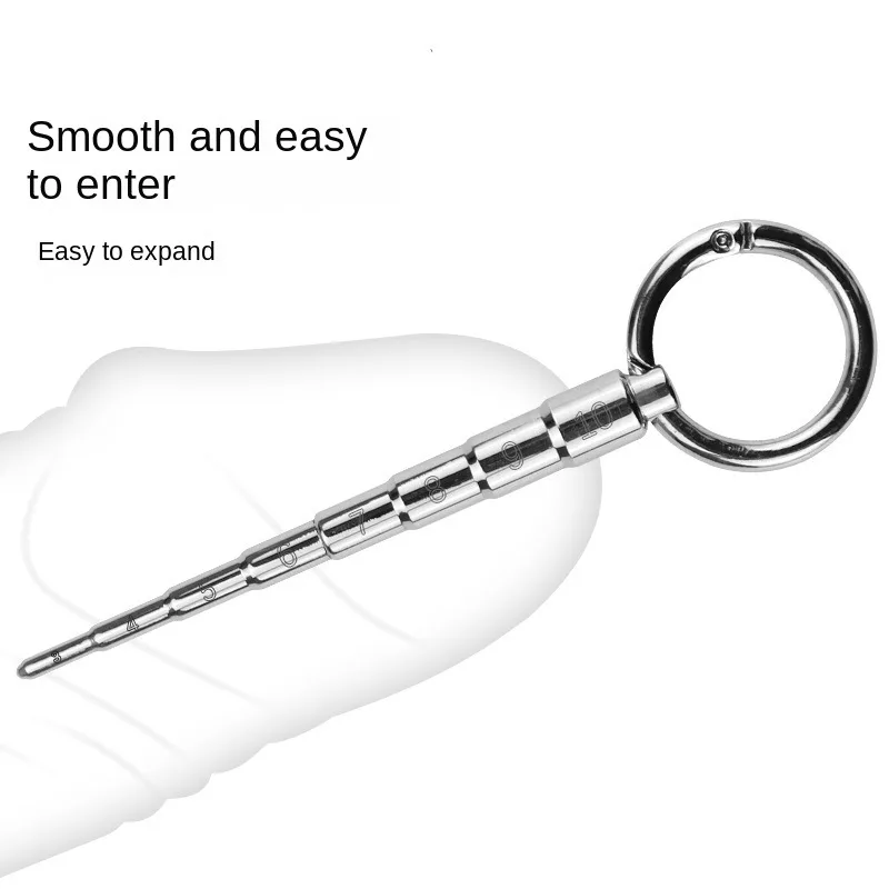 Progressive Stainless Steel Urethral Dilation Blocking Gradient Penis Plug Urethra Sounding Stimulator Mens Masturbator Toys