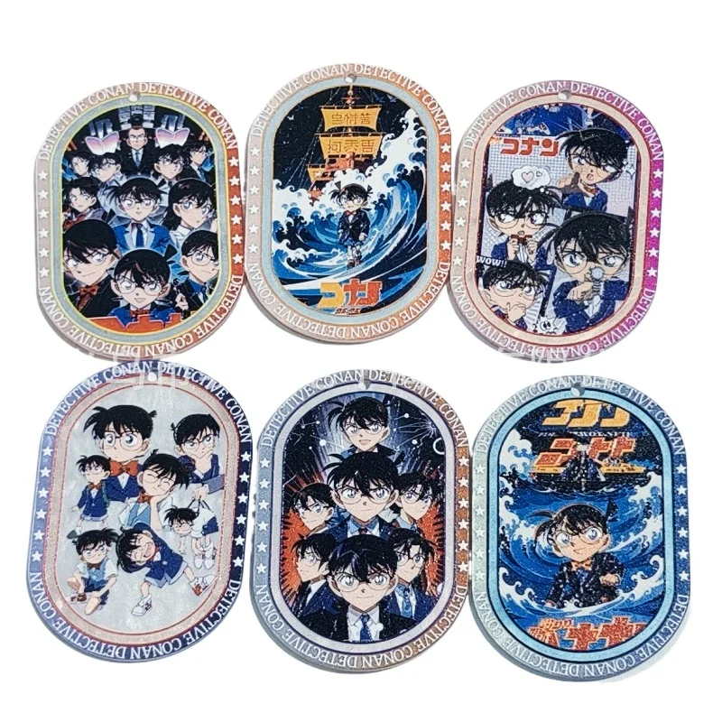 

Animation Detective Conan Oval Double-sided Printed Beads Tag DIY Handmade Materials Mobile Phone Key Case Punch