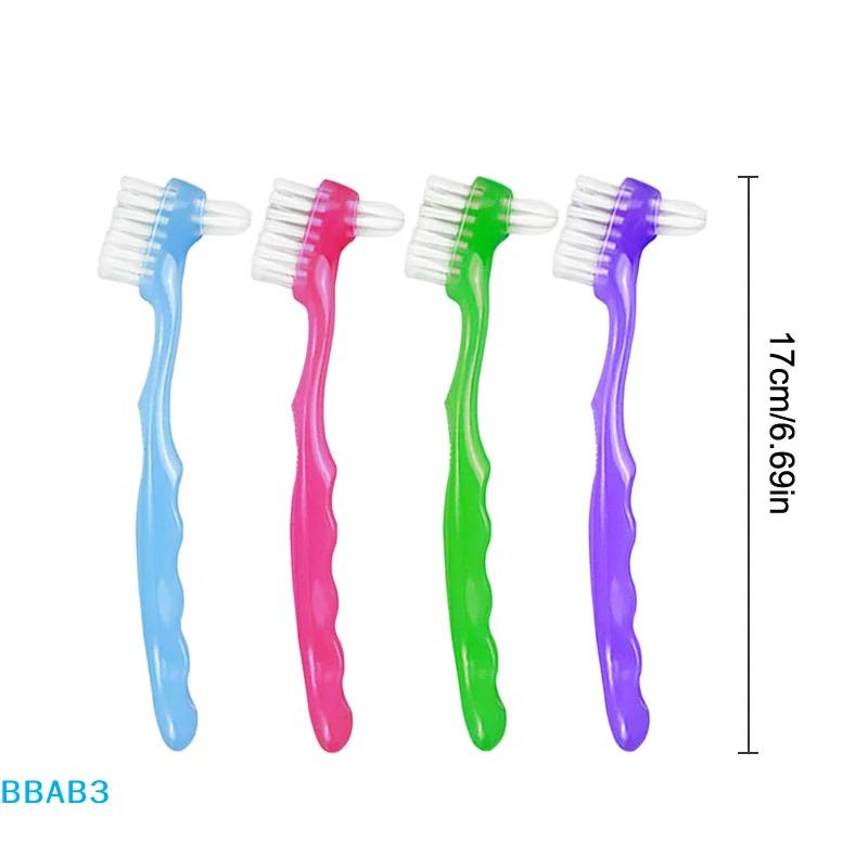 

【B】1/5 шт. Двусторонняя зубная щетка для протезов, невидимых брекетов, для мужчин и женщин, щетка для чистки искусственных зубов, инструменты для гигиены полости рта