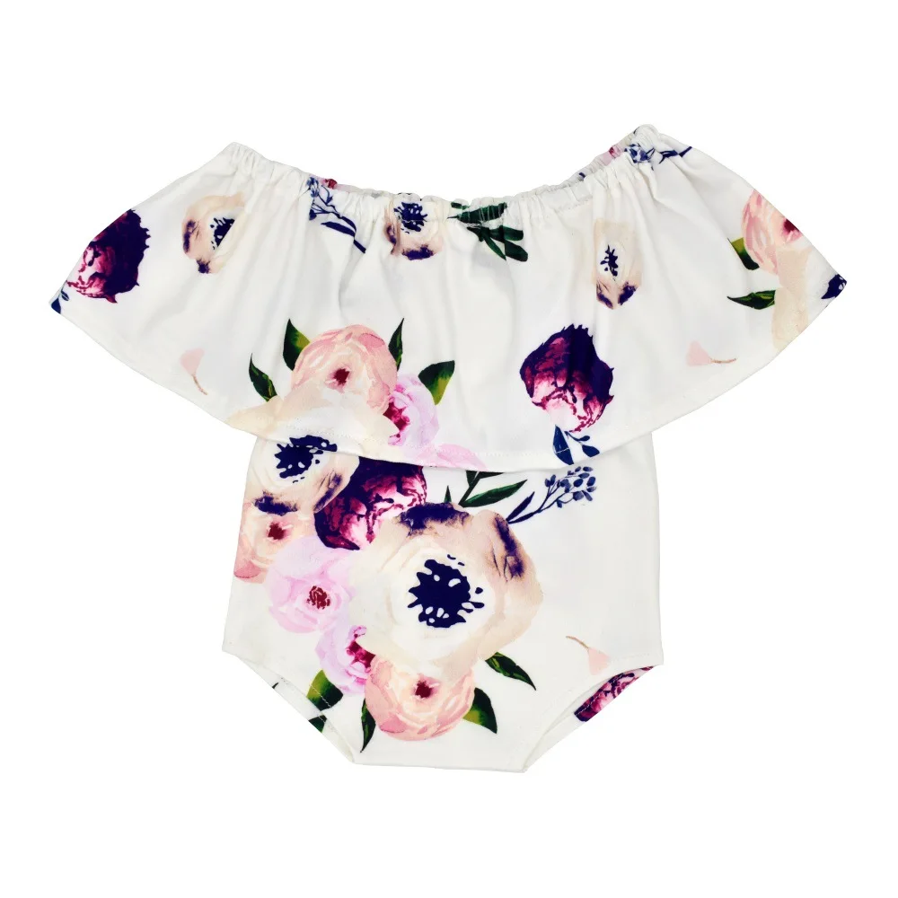 Newborn Photography Clothes One-shoulder Printed Photography Clothing Newborn Photography Props